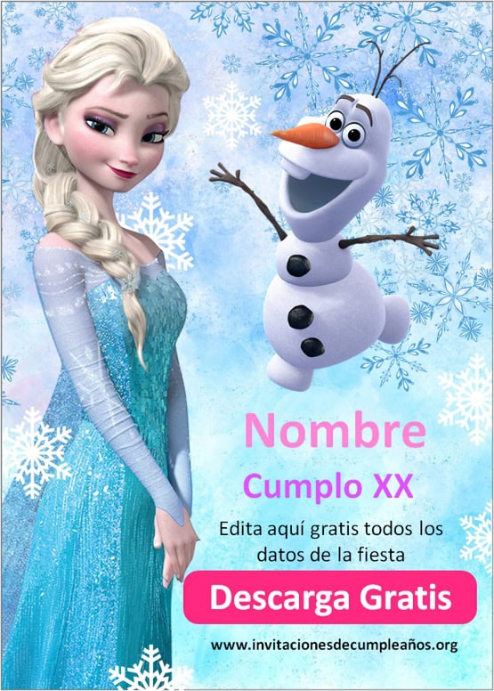 Invitación de cumpleaños de Elsa Anna editable Frozen 2 Descarga  instantánea